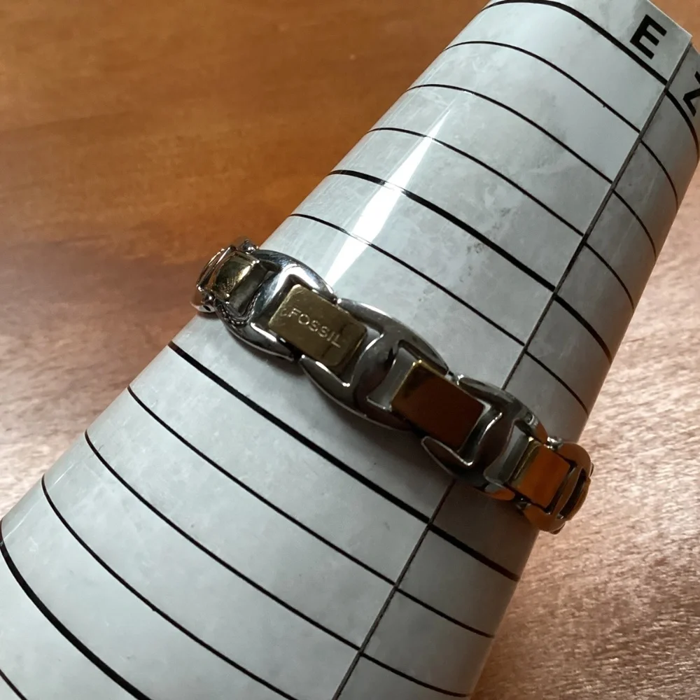 Fossil Women’s Watch ES 1427 MOP Mosaic Silver Gold-tone 20 mm